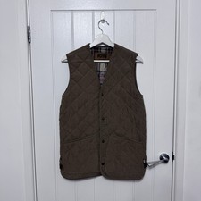 The Original PUFFA Waistcoat XS Gilet Khaki Green Quilted Vest Unisex VGC