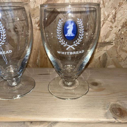 Whitbread half pint glasses - whitbread,