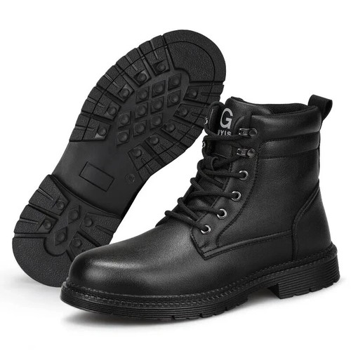 Mens leather work safety boots - work,