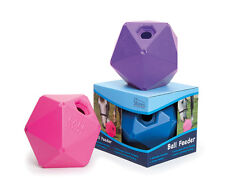 SHIRES HORSE BALL FEEDER - TREAT BALL - BOREDOM STABLE TOY BLUE PINK PURPLE