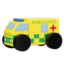 Wooden Toy Ambulance Emergency