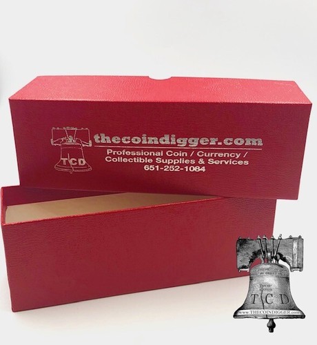 Coin slab storage box red - coin,