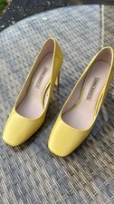 Zara Court Shoe Yellow Patent