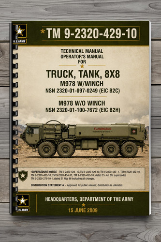 M978 8x8 tank truck operator - m978,