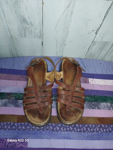 Dansko brown leather strappy - leather,