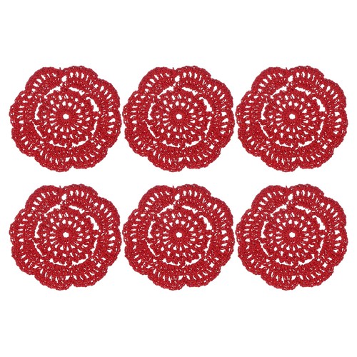 6pcs crochet handmade doilies - handmade,