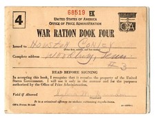 WWII - War Ration Book Four -