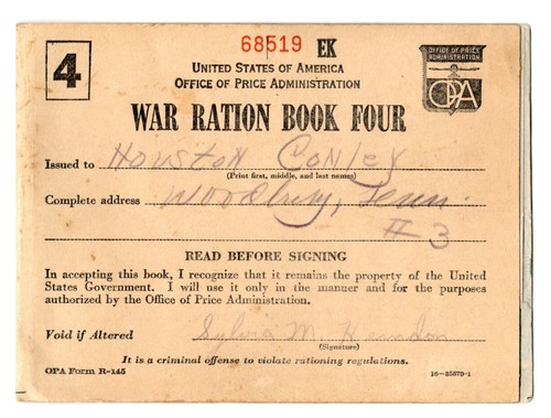Wwii war ration book - ration,