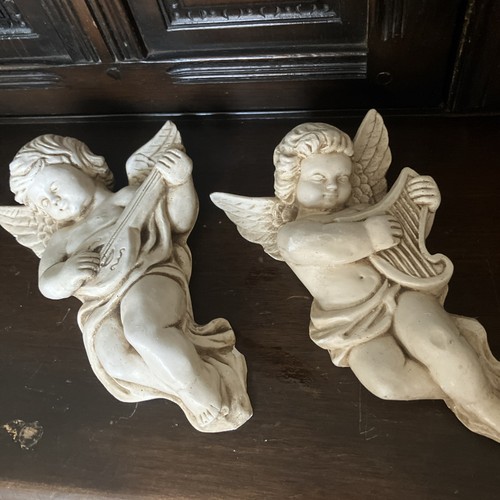 Vintage musical cherub wall - musical,