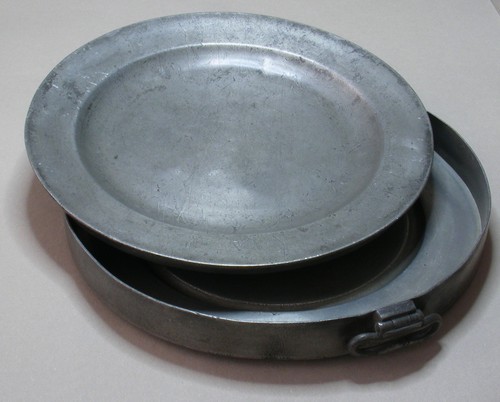 Antique pewter plate warmer - pewter,