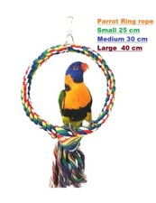 Coloured Ring Rope Swing Parrot Large Parrot Swing Macaw, African Grey, Cockatoo