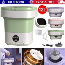 12L Portable Washing Machine Mini Washer Foldable Washer Spin Dryer Small Travel