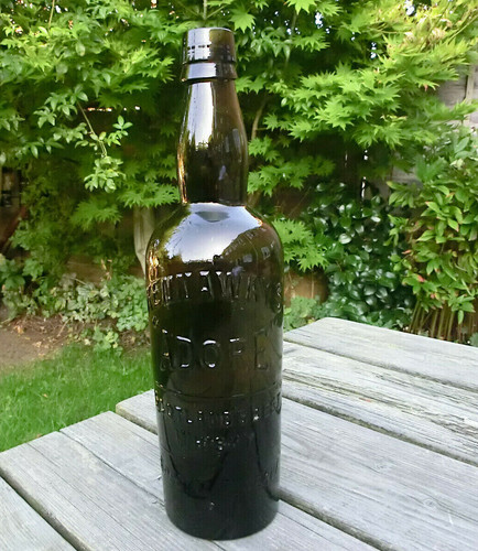 Empty antique whisky bottle - antique,