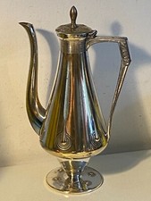 Antique German WMF Silver Plate Pedestal Coffee Pot-Ewer