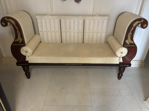 Antique carved mahogany - antique, chaise