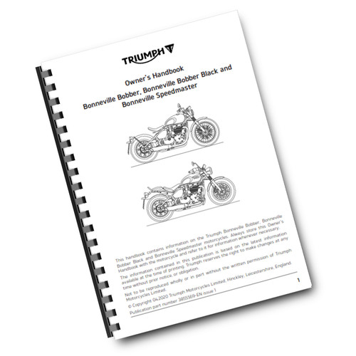 Triumph owners handbook - owners, user