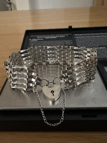 Sterling silver bar gate - silver,