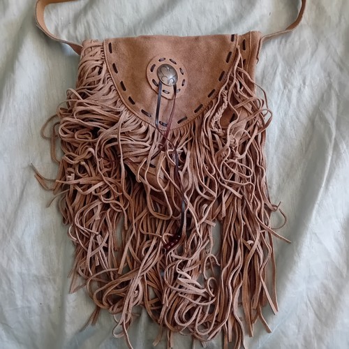 Tan suedette shoulder bag with - suedette,