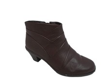 COTTON TRADERS REDDISH BROWN ANKLE BOOTS LADIES WOMANS UK 6 - EUR 39