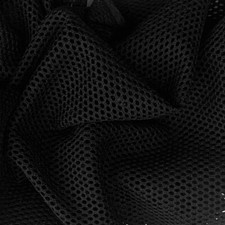 BLACK FISH NET AIRTEX MESH FABRIC NATURAL STRETCH MATERIAL 2 MM HOLES  73" WIDTH