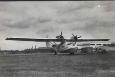PERIOD PHOTOGRAPH OF  CROYDON AIRPORT CATALINA FLYING BOAT 1959