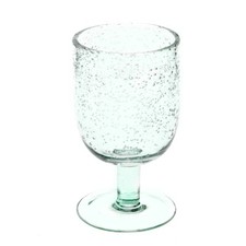 Rex London Stemmed Hand blown bubble glass - Blue