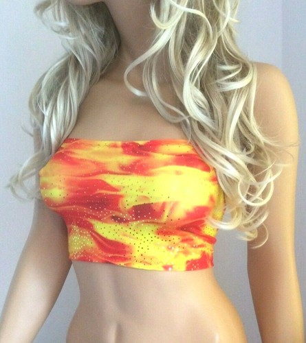Boob tube orange lava - boob, glitter
