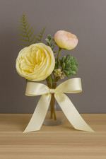 Faux Peony & Foliage