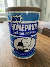 VINTAGE RETRO 1979 HOMEPRIDE SELF RAISING FLOUR CROWN DEVON CERAMIC STORAGE JAR