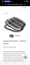 1 × Houdini Mini Hatch 3 Marine Glass Boats 450 X 320mm Price Per Window
