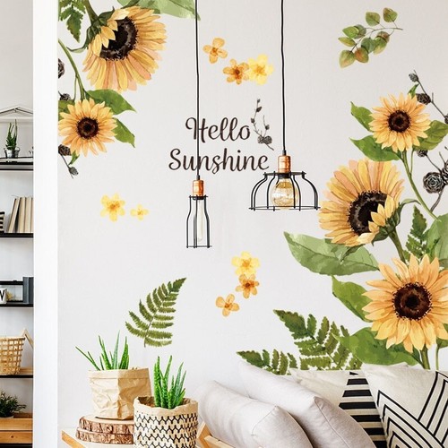 Large sunflowers wall stickers - sunflowers,