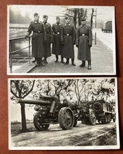 MILITARY GERMANY. WW2 PHOTO & RPPC. SOLDIERS, ARTILLERY. 2 items.
