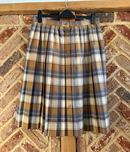 Women beige blue plaid - beige/blue,