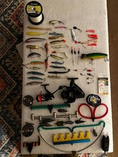 Fishing Job Lot For Sale Including 2 reels, salt water and fresh water lures
