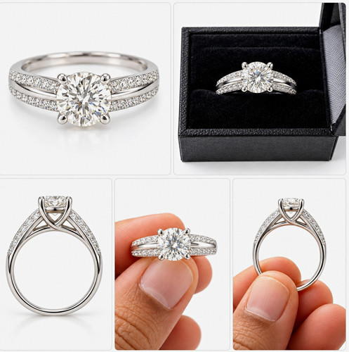 18ct white gold diamond - white,