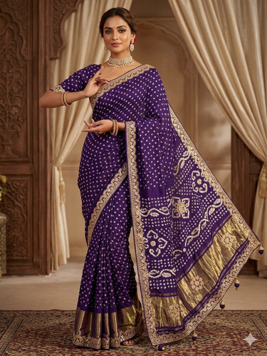 Handwork bandhani pure - handwork,