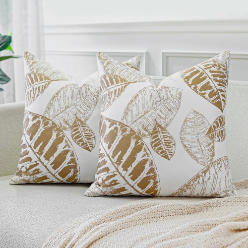 Set leaf print cushion - set,
