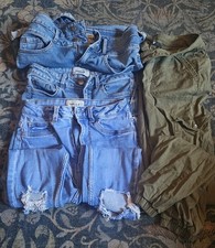 Bundle Joblot Ladies 2 Skinny Jeans , Cargo Pants Size 10  Denim Shorts Size 8