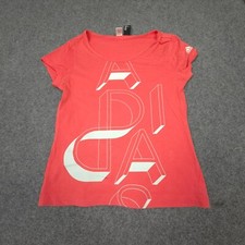 Adidas Shirt Kids Girls SMALL Pink Short Sleeve T-Shirt Cotton Casual Size S