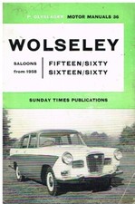 WOLSELEY 15/60 & 16/60 SALOON