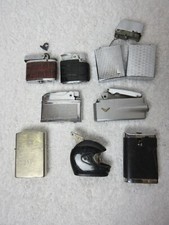 Bundle of 9 Lighters for Spares or Repairs: Ronson, Brother Lite, Comoy etc
