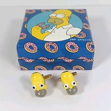 Homer Simpson Head 3D Cufflinks Fox 1998 Mad Dogs & Englishmen Vintage Boxed