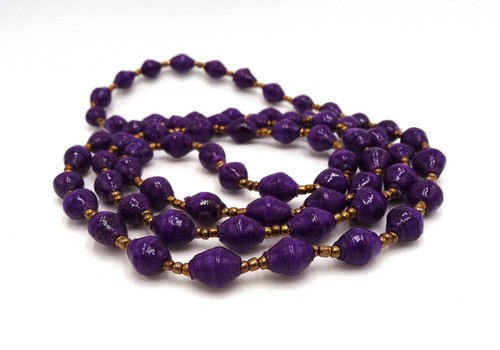 Bead paper necklace - paper, necklace,