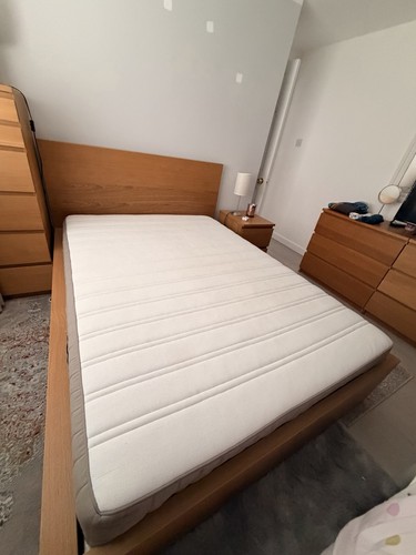 Ikea malm double - malm, bed
