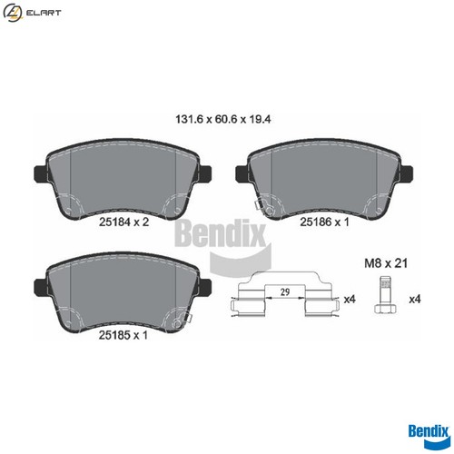 Brake pad set disc - brake,