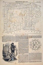 Original Old Antique Print
