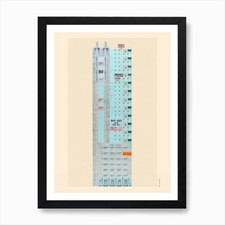 Melrose Carpet Tower Risograph Coll Framed Wall Art Poster Canvas Print Picture
