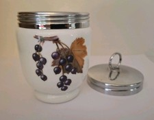 ROYAL WORCESTER Large Egg Coddler Vintage Chateux Style Peach Black Currants 