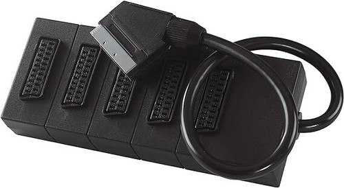 Way scart splitter black - 5-way,