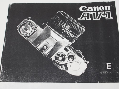 Canon camera instruction - av-1,